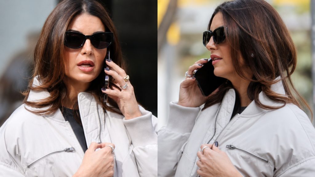 Η Σταματίνα Τσιμτσιλή με casual outfit και την υπογραφή του οίκου Hermes σε βόλτα της