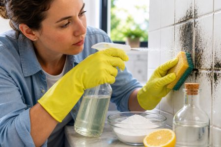 Πώς να καθαρίσετε τη μούχλα στο μπάνιο με απλά υλικά