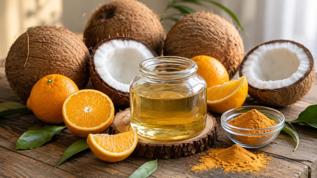 Λάδι καρύδας και βιταμίνη C: Ο ιδανικός συνδυασμός για βαθιά ενυδάτωση και λάμψη