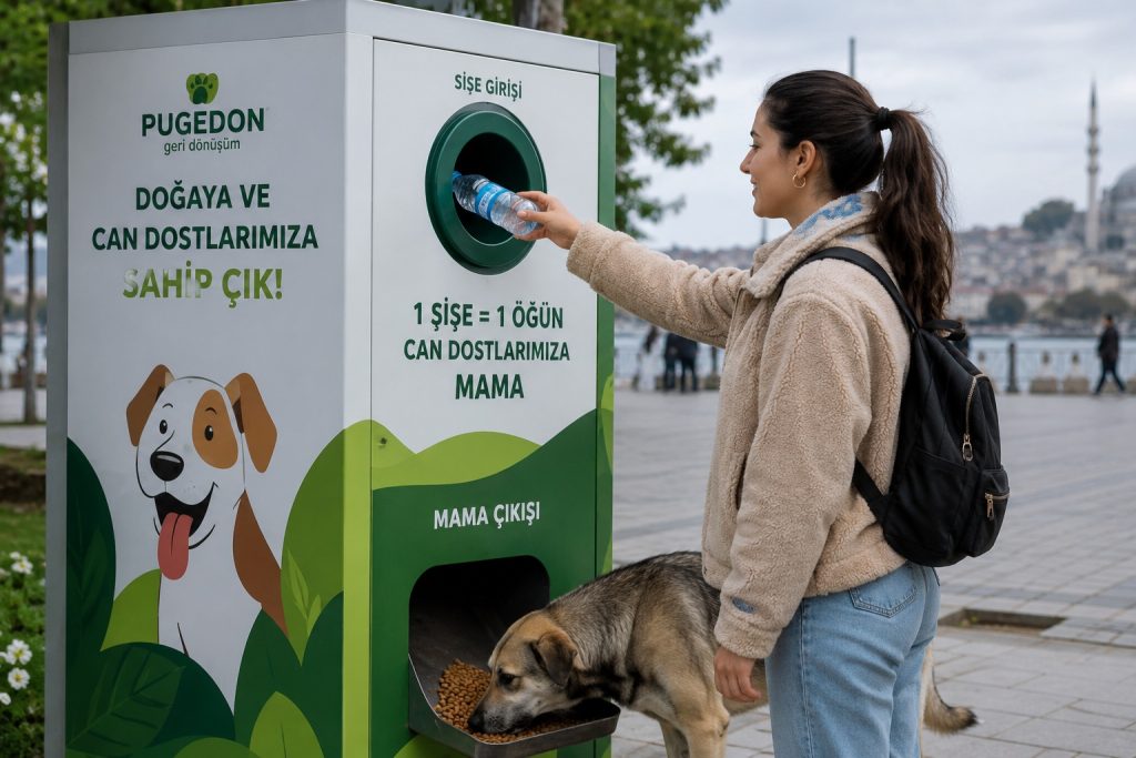 Μηχανήματα στην Τουρκία προσφέρουν τροφή σε αδέσποτα με αντάλλαγμα ένα πλαστικό μπουκάλι