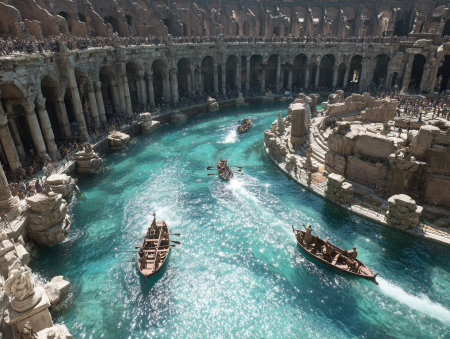 Πώς οι Ρωμαίοι μετέτρεπαν την αρένα του Κολοσσαίου σε τεχνητή λίμνη