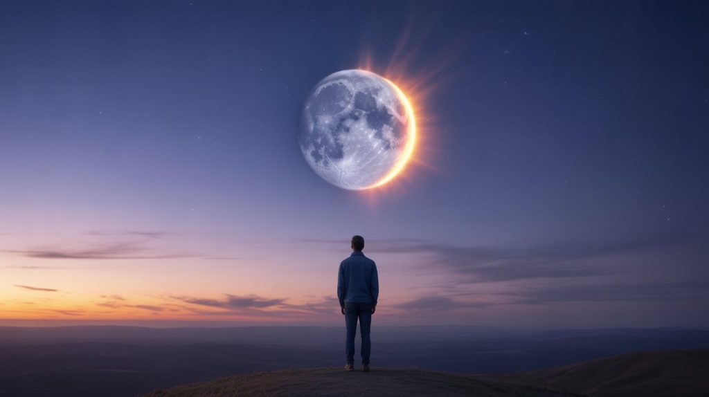 Η εντυπωσιακή σύμπτωση που κάνει τη σελήνη να φαίνεται ίση με τον ήλιο στον ουρανό
