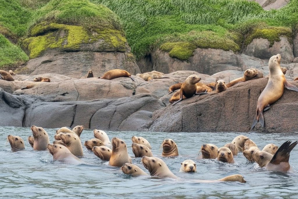 Σεισμός στην Καμτσάτκα: Θαλάσσιοι λέοντες βουτούν στη θάλασσα την ώρα του σεισμού