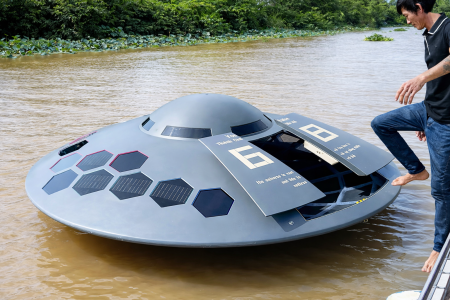 Από το όνειρο στην πραγματικότητα:Η διαδικασία δημιουργίας ενός χειροποίητου σκάφους σε σχήμα ιπτάμενου δίσκου