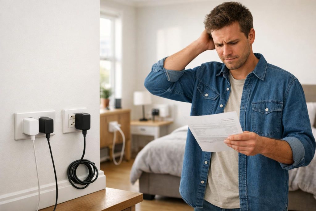 Ενέργεια-βαμπίρ: Πόσο ρεύμα καταναλώνουν οι φορτιστές που μένουν άσκοπα στην πρίζα.