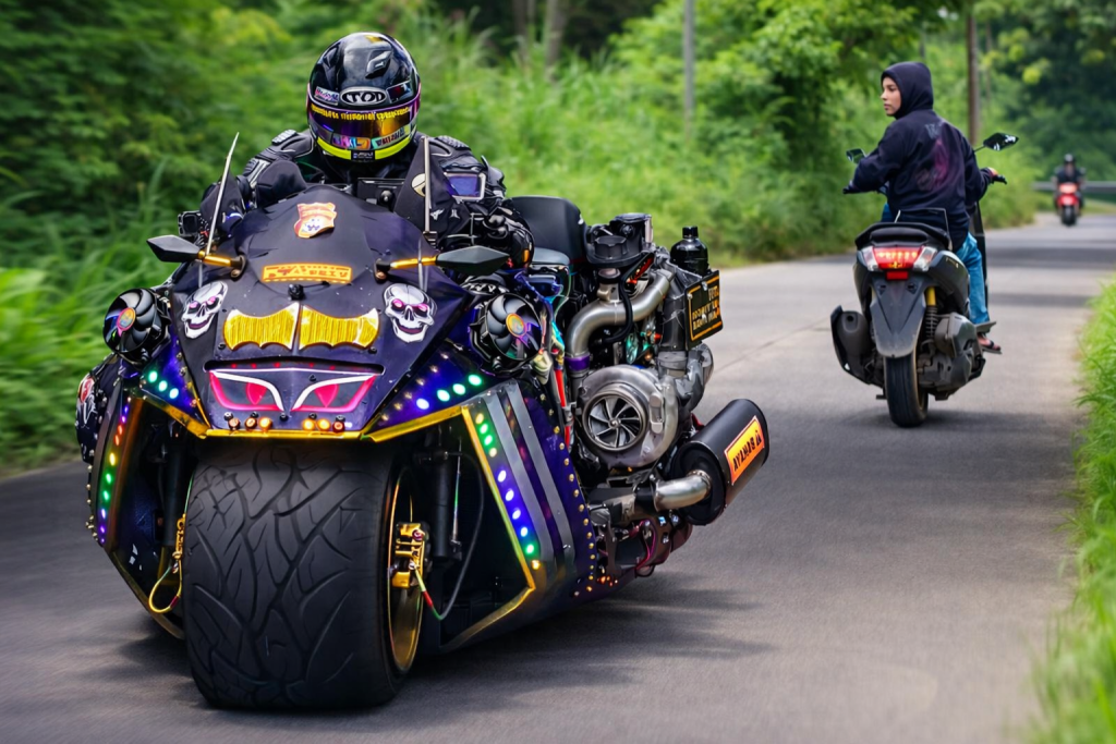 Η εντυπωσιακή κατασκευή μιας χειροποίητης μοτοσικλέτας στην Ινδονησία, εμπνευσμένη από τον Batman