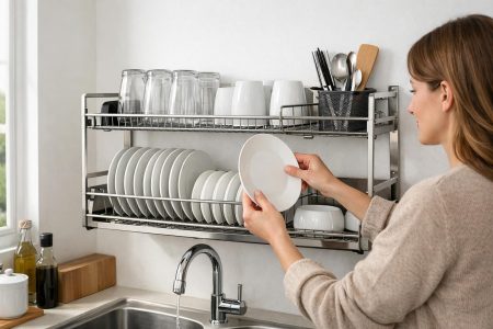 Η νέα λύση για μικρές κουζίνες: Πιατοθήκη τοίχου για εξοικονόμηση χώρου