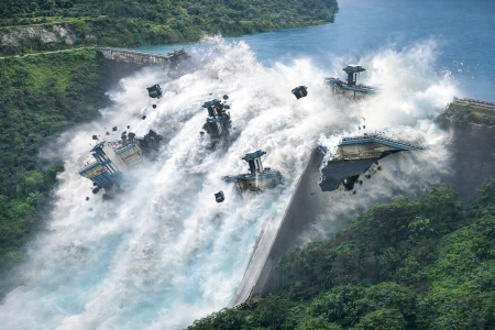 Καταγραφές από την κατάρρευση φραγμάτων και τις συνέπειες της πίεσης του νερού