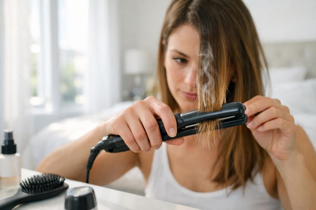Τι συμβαίνει στην τρίχα όταν χρησιμοποιείτε το σίδερο μαλλιών καθημερινά.